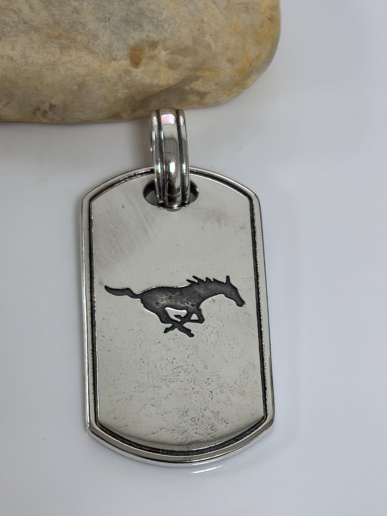 James Avery Southern Methodist University Classic Tag Pendant, S925 Silver
